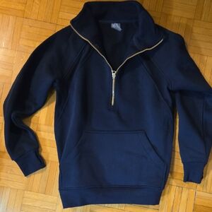 Women's Navy Half-Zip Sweatshirt